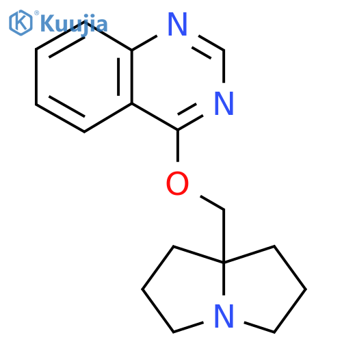 4-[(hexahydro-1H-pyrrolizin-7a-yl)methoxy]quinazoline structure
