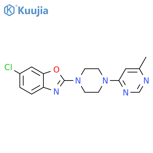 6-chloro-2-[4-(6-methylpyrimidin-4-yl)piperazin-1-yl]-1,3-benzoxazole structure