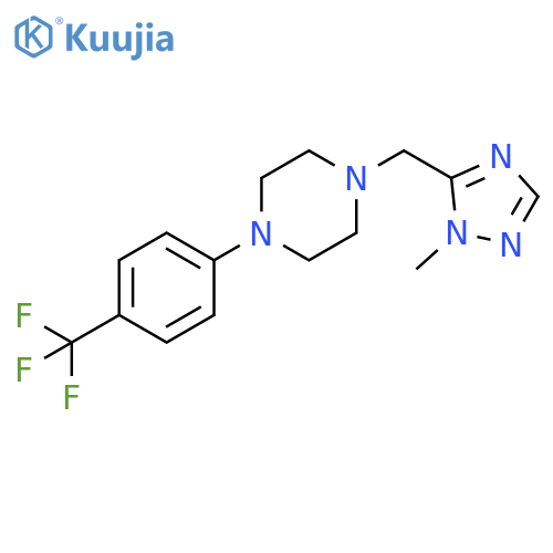 1-[(1-Methyl-1H-1,2,4-triazol-5-yl)methyl]-4-[4-(trifluoromethyl)phenyl]piperazine structure