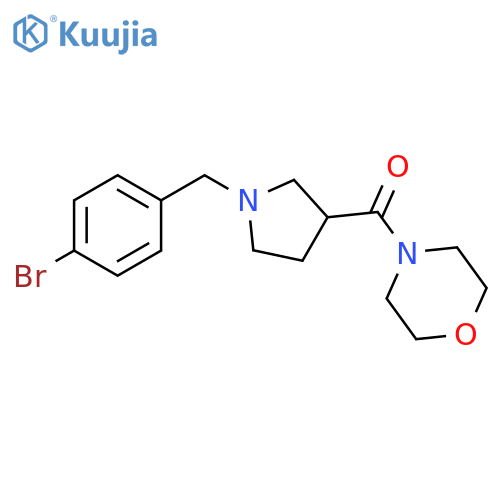 4-{1-[(4-bromophenyl)methyl]pyrrolidine-3-carbonyl}morpholine structure