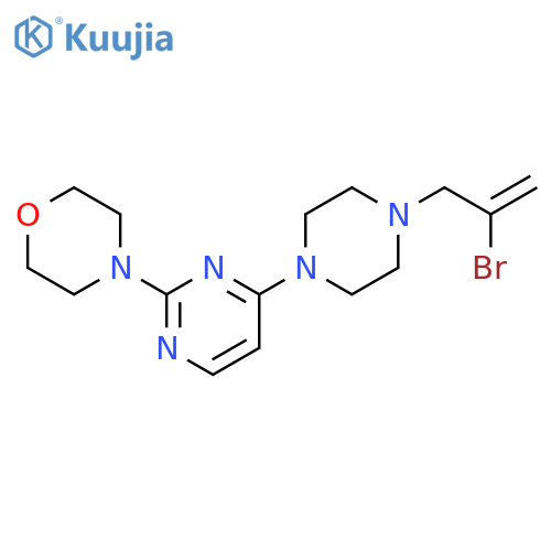 4-{4-[4-(2-bromoprop-2-en-1-yl)piperazin-1-yl]pyrimidin-2-yl}morpholine structure