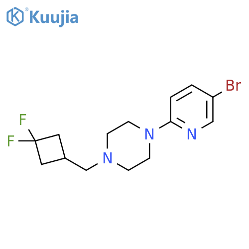 1-(5-bromopyridin-2-yl)-4-[(3,3-difluorocyclobutyl)methyl]piperazine structure