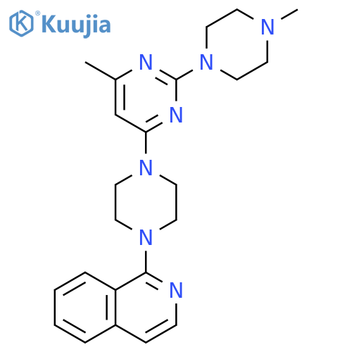 1-{4-6-methyl-2-(4-methylpiperazin-1-yl)pyrimidin-4-ylpiperazin-1-yl}isoquinoline structure