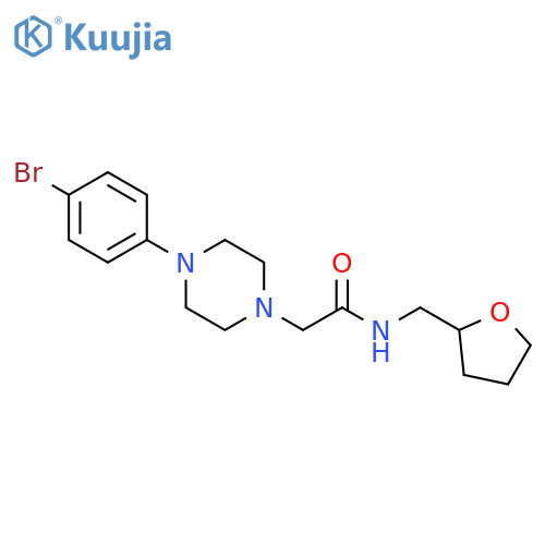 2-[4-(4-bromophenyl)piperazin-1-yl]-N-[(oxolan-2-yl)methyl]acetamide structure
