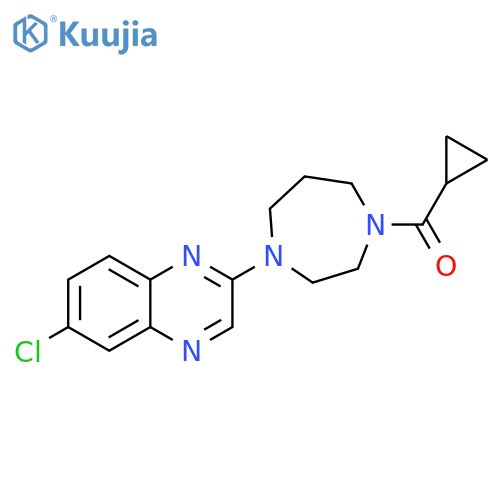 6-chloro-2-(4-cyclopropanecarbonyl-1,4-diazepan-1-yl)quinoxaline structure