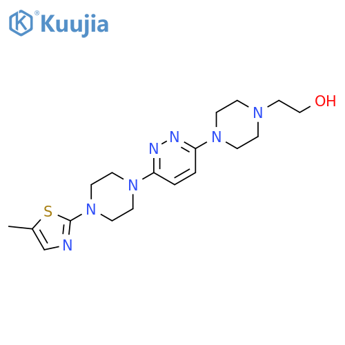 2-(4-{6-[4-(5-methyl-1,3-thiazol-2-yl)piperazin-1-yl]pyridazin-3-yl}piperazin-1-yl)ethan-1-ol structure