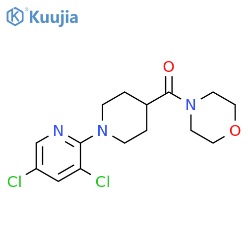 4-[1-(3,5-dichloropyridin-2-yl)piperidine-4-carbonyl]morpholine structure