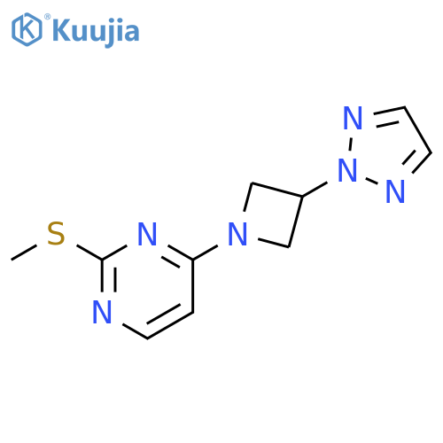 2-(methylsulfanyl)-4-[3-(2H-1,2,3-triazol-2-yl)azetidin-1-yl]pyrimidine structure