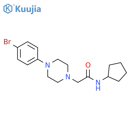 2-4-(4-bromophenyl)piperazin-1-yl-N-cyclopentylacetamide structure