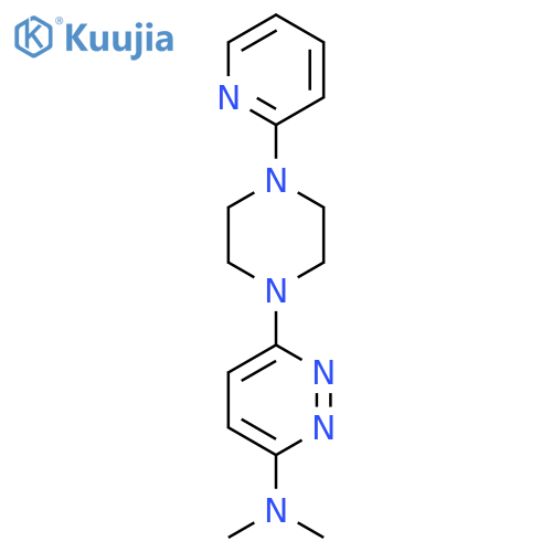 N,N-dimethyl-6-[4-(pyridin-2-yl)piperazin-1-yl]pyridazin-3-amine structure