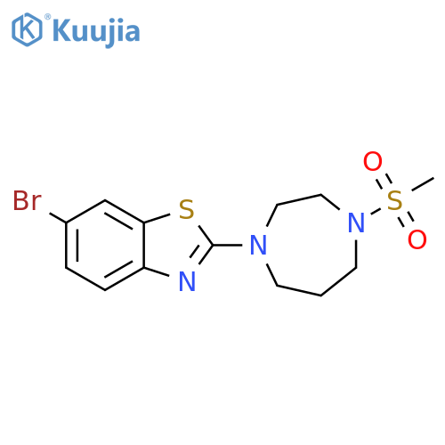 6-bromo-2-(4-methanesulfonyl-1,4-diazepan-1-yl)-1,3-benzothiazole structure