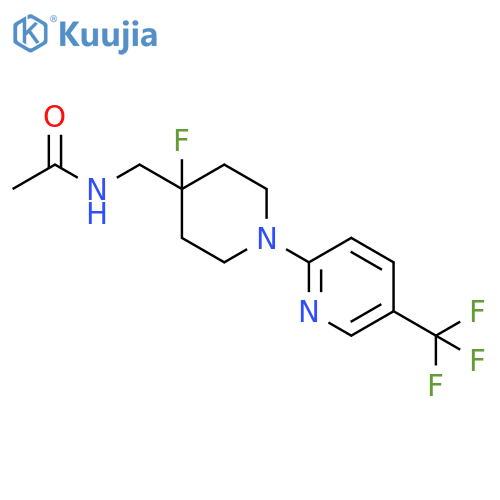 N-({4-fluoro-1-[5-(trifluoromethyl)pyridin-2-yl]piperidin-4-yl}methyl)acetamide structure