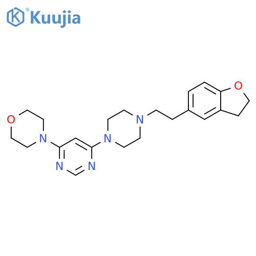 4-(6-{4-[2-(2,3-dihydro-1-benzofuran-5-yl)ethyl]piperazin-1-yl}pyrimidin-4-yl)morpholine structure