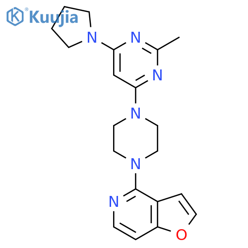 4-(4-{Furo[3,2-c]pyridin-4-yl}piperazin-1-yl)-2-methyl-6-(pyrrolidin-1-yl)pyrimidine structure