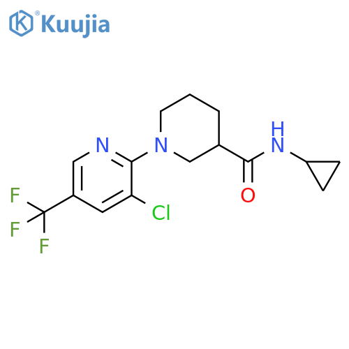 1-[3-chloro-5-(trifluoromethyl)pyridin-2-yl]-N-cyclopropylpiperidine-3-carboxamide structure