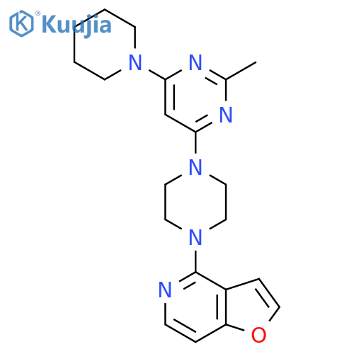 4-(4-{Furo[3,2-c]pyridin-4-yl}piperazin-1-yl)-2-methyl-6-(piperidin-1-yl)pyrimidine structure