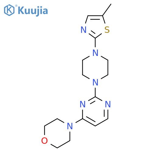 4-{2-[4-(5-Methyl-1,3-thiazol-2-yl)piperazin-1-yl]pyrimidin-4-yl}morpholine structure