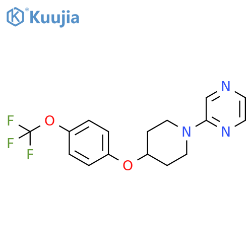 2-{4-[4-(trifluoromethoxy)phenoxy]piperidin-1-yl}pyrazine structure
