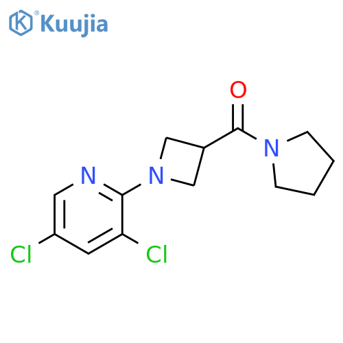 3,5-dichloro-2-[3-(pyrrolidine-1-carbonyl)azetidin-1-yl]pyridine structure
