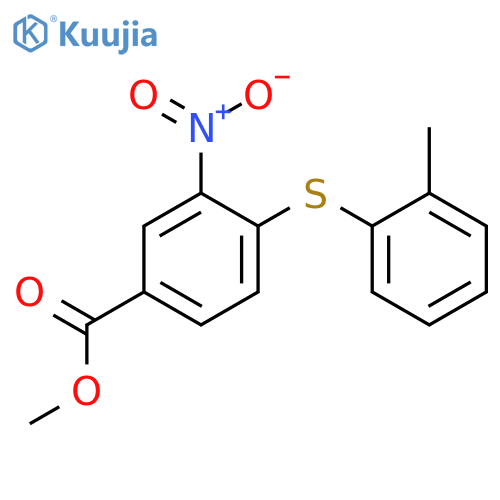 Methyl 4-(2-methylphenyl)thio-3-nitrobenzoate structure