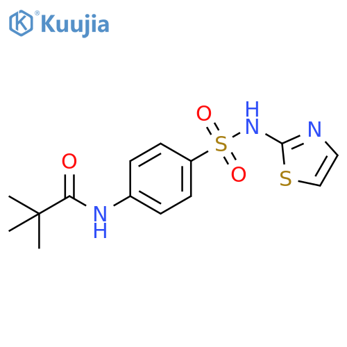 Propanamide, 2,2-dimethyl-N-[4-[(2-thiazolylamino)sulfonyl]phenyl]- structure