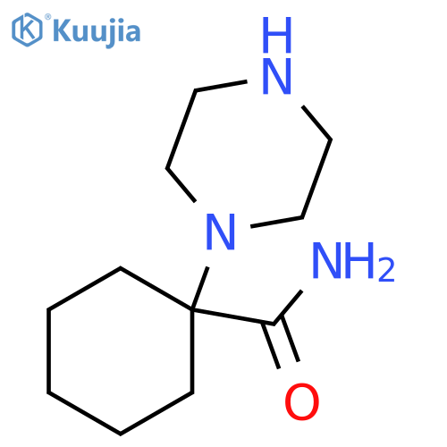 1-(piperazin-1-yl)cyclohexane-1-carboxamide structure
