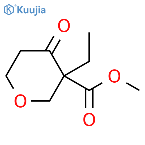 3-Ethyl-4-oxo-tetrahydro-pyran-3-carboxylic acid methyl ester structure