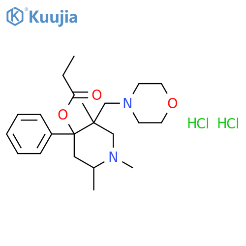 4-Piperidinol,1,2,5-trimethyl-5-(4-morpholinylmethyl)-4-phenyl-, 4-propanoate, hydrochloride(1:2) structure