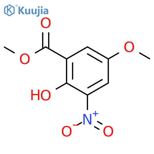 Methyl 2-hydroxy-5-methoxy-3-nitrobenzenecarboxylate structure