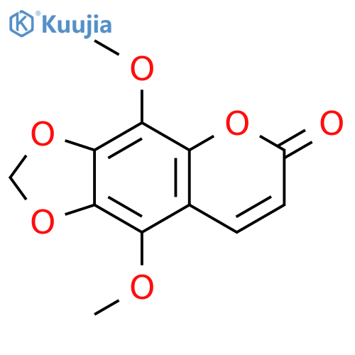 6H-1,3-Dioxolo[4,5-g][1]benzopyran-6-one,4,9-dimethoxy- structure