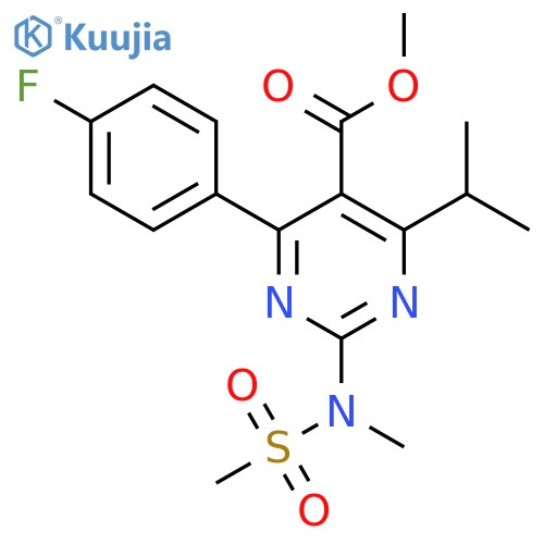 Methyl 4-(4-Fluorophenyl)-6-isopropyl-2-N-methyl-N-(methylsulfonyl)aminopyrimidine-5-carboxylate structure