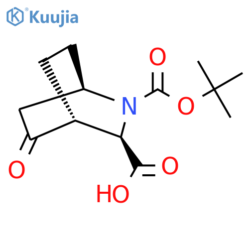 (1R,3R,4R)-2-tert-butoxycarbonyl-5-oxo-2-azabicyclo[2.2.2]octane-3-carboxylic acid structure
