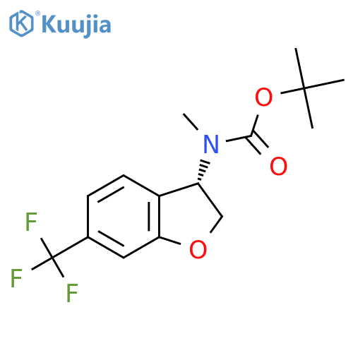 tert-butyl N-methyl-N-[(3S)-6-(trifluoromethyl)-2,3-dihydrobenzofuran-3-yl]carbamate structure