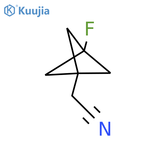 2-(3-Fluoro-1-bicyclo[1.1.1]pentanyl)acetonitrile structure