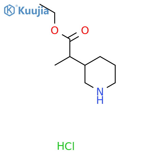 ethyl 2-(piperidin-3-yl)propanoate hydrochloride structure