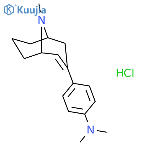 Benzenamine,N,N-dimethyl-4-(9-methyl-9-azabicyclo[3.3.1]non-2-en-3-yl)-, hydrochloride(1:1) structure