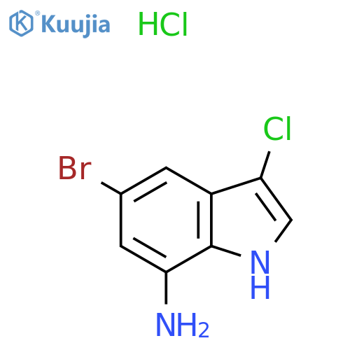 5-Bromo-3-chloro-1H-indol-7-amine hydrochloride structure