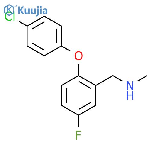 2-(4-Chloro-Phenoxy)-5-Fluoro-Benzyl-Methyl-Amine structure