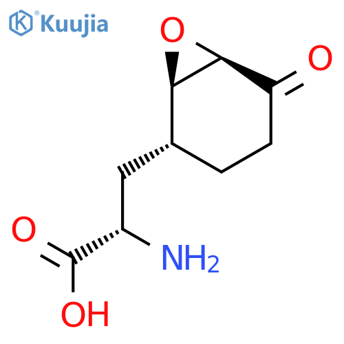 7-Oxabicyclo[4.1.0]heptane-2-propanoicacid, a-amino-5-oxo-, (aS,1R,2S,6R)- structure