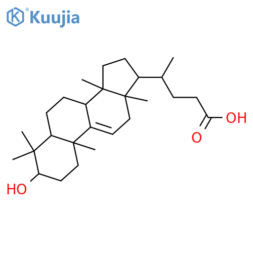 3-Hydroxy-25,26,27-trinorlanost-9(11)-en-24-oic acid; 3α-form structure