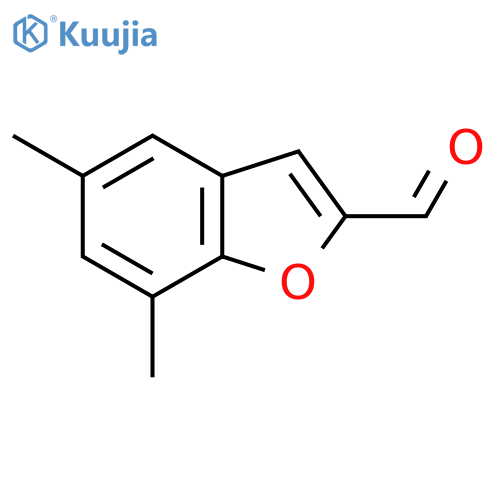 2-Benzofurancarboxaldehyde, 5,7-dimethyl- structure