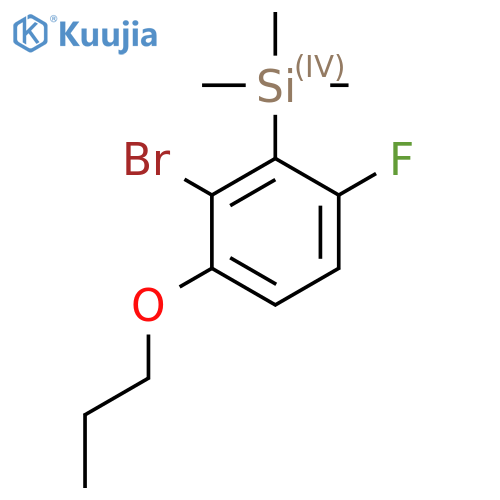 (2-Bromo-6-fluoro-3-propoxyphenyl)trimethylsilane structure