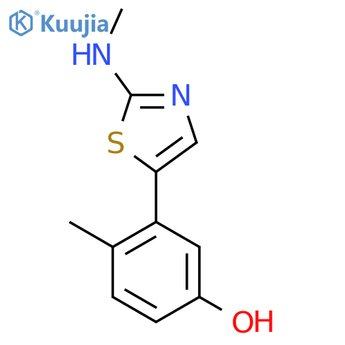 4-Methyl-3-(2-(methylamino)thiaZol-5-yl)phenol structure