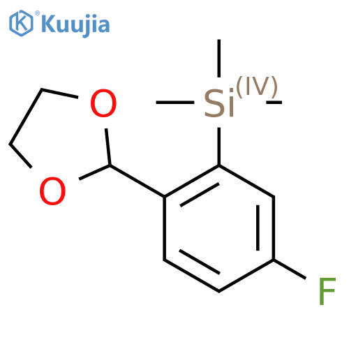 (2-(1,3-Dioxolan-2-yl)-5-fluorophenyl)trimethylsilane structure