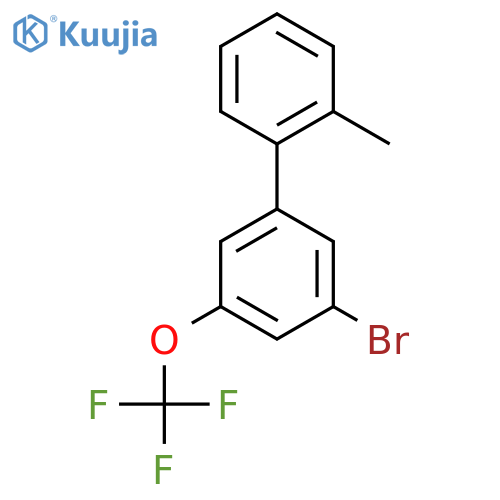 3'-Bromo-2-methyl-5'-(trifluoromethoxy)-1,1'-biphenyl structure