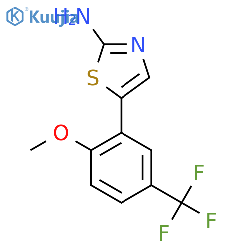 5-(2-Methoxy-5-(trifluoromethyl)phenyl)thiaZol-2-amine structure