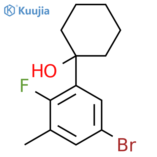 1-(5-Bromo-2-fluoro-3-methylphenyl)cyclohexanol structure