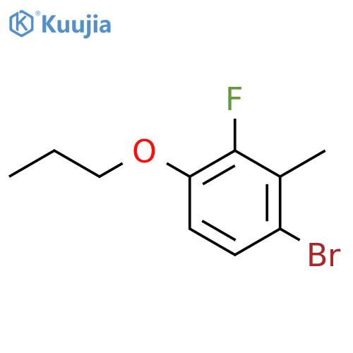 1-Bromo-3-fluoro-2-methyl-4-propoxybenZene structure