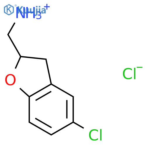 (5-chloro-2,3-dihydro-1-benzofuran-2-yl)methanamine hydrochloride structure