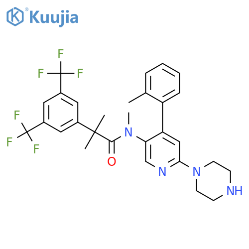 Netupitant metabolite N-desmethyl Netupitant structure